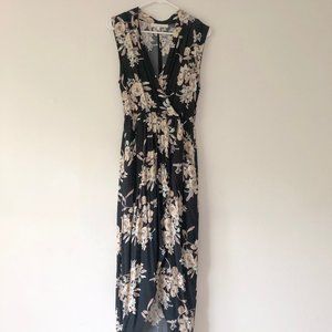 ASTR Black Floral Maxi Dress